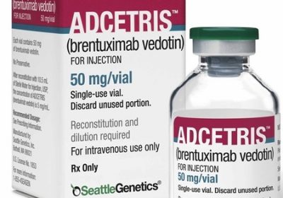 Adcetris brentuximab vedotin injection vial for treatment of CD30 positive Hodgkin lymphoma