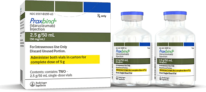 Praxbind idarucizumab injection vials dabigatran reversal agent used to reverse direct thrombin inhibitor anticoagulation